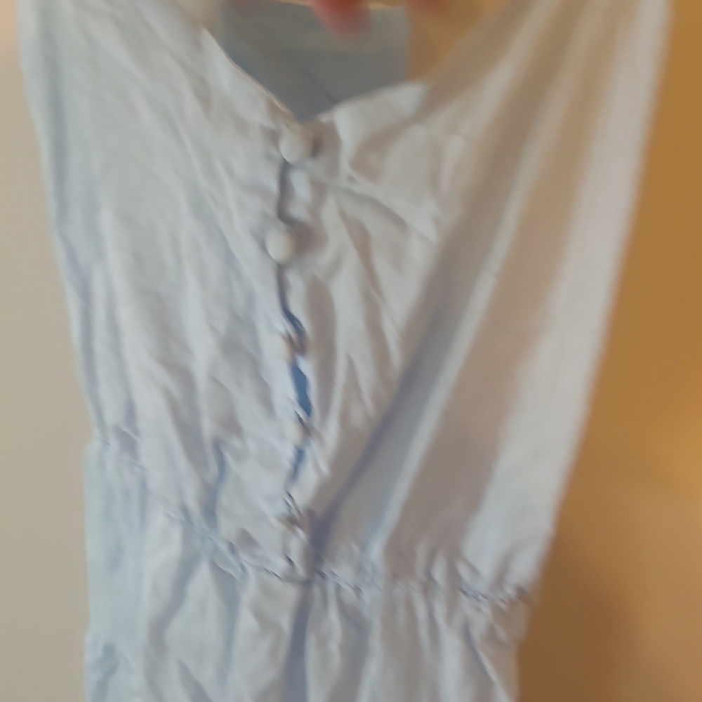 Blue Ruffled Sleeveless Mini Dress - Picture 3 of 4